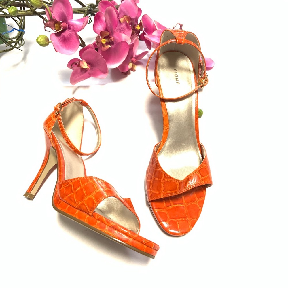 Fioni Women's Orange High Heels Shoes